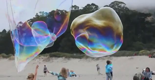 Bulle bulles plage grosse bubble bubbles beach giant